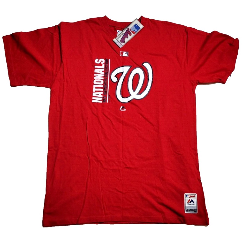 WASHINGTON NATIONALS SHIRT ADULT XLT RED MLB BASEBALL OUTDOOR ATHLETIC MEN NEW